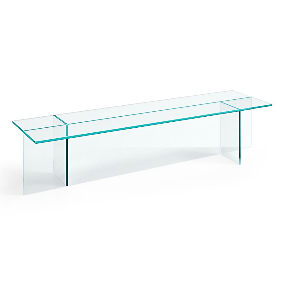 TONELLI Table Basse Rectangulaire SESTANTE 150 X 40 X H 42 Cm Verre