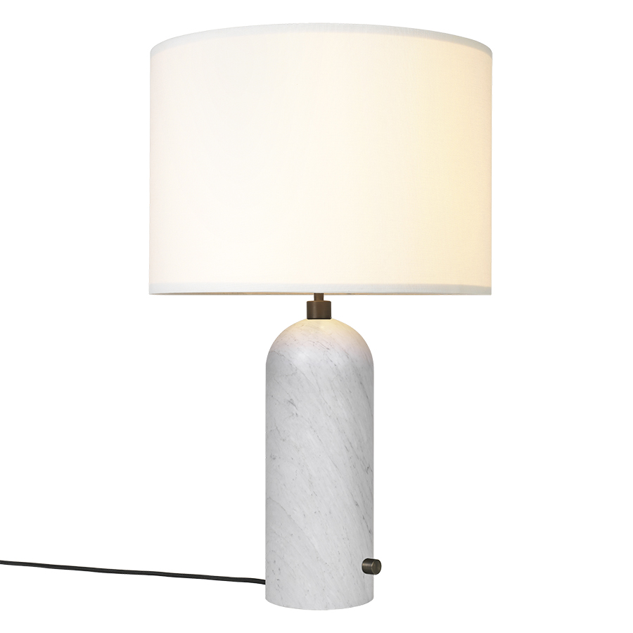 large grey table lamp