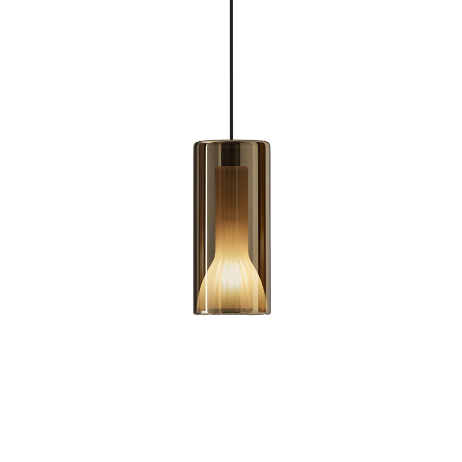 PENTA LIGHT suspension lamp LIT SMALL (Gold - Mirrored glass, white ...