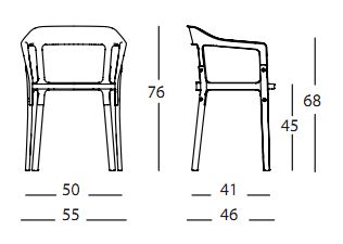 magis steelwood chair misure